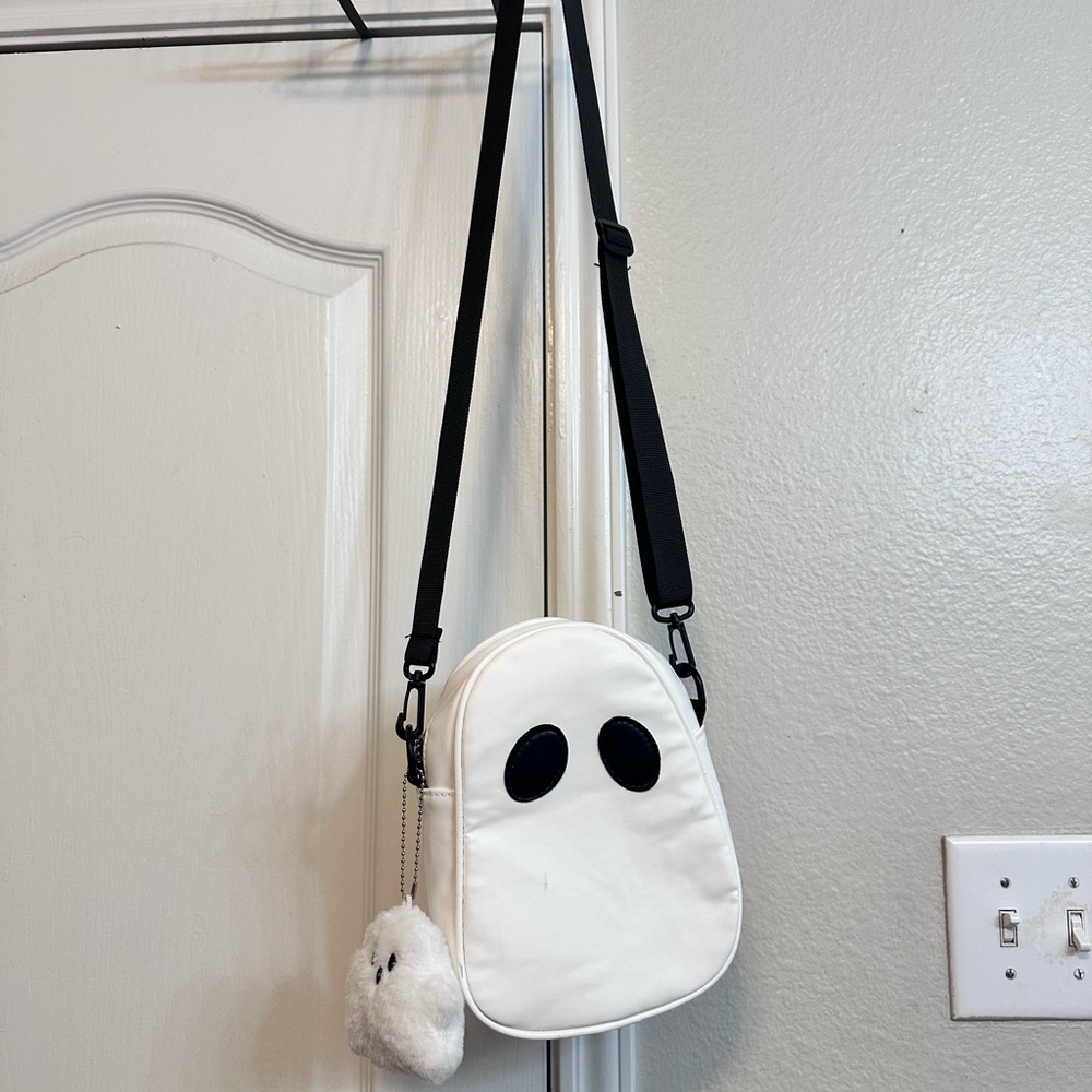 Dolls Kill White and Black Ghost Bag - Picture 2 of 3